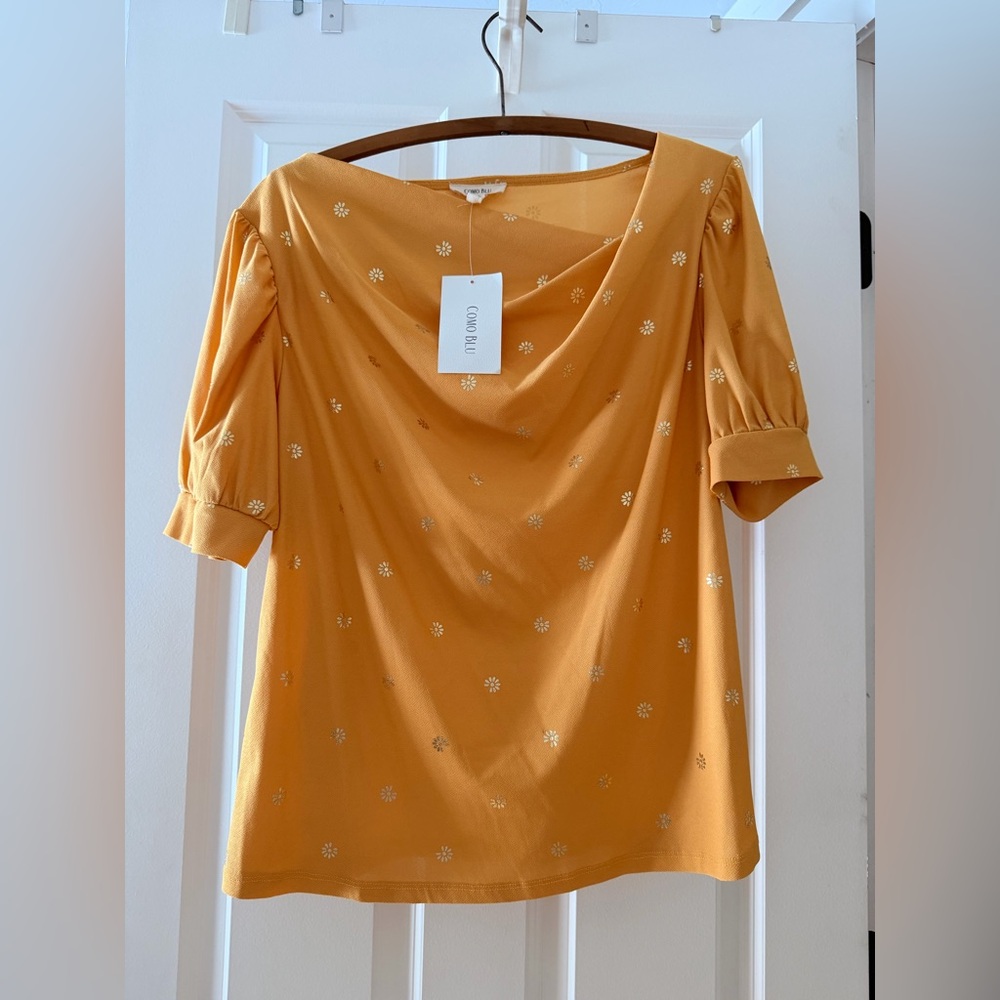NWT Como Blu formal blouse Size women’s Large